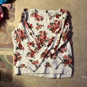 Rose long sleeve shirt medium women’s